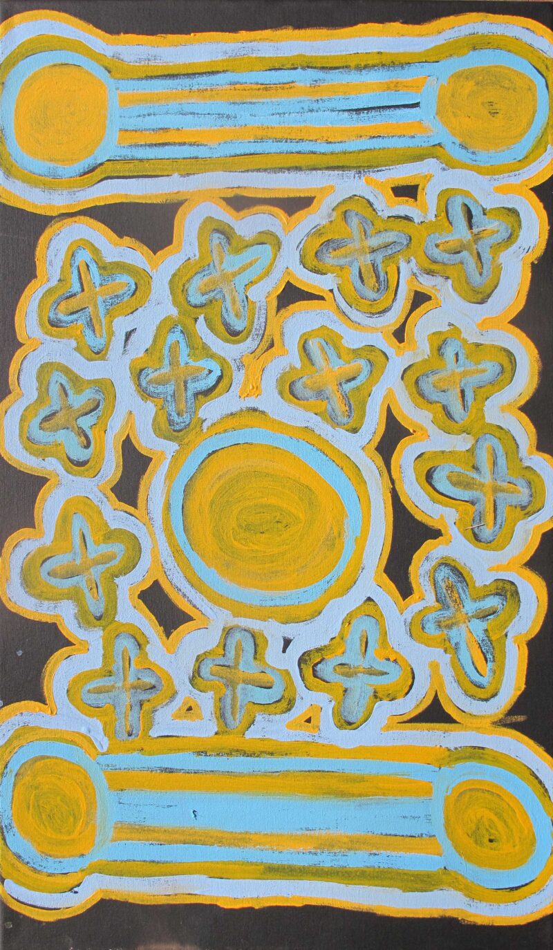 Budgerigar Dreaming - Ngatijirri Jukurrpa - Painting - Elizabeth Nungarrayi Ross