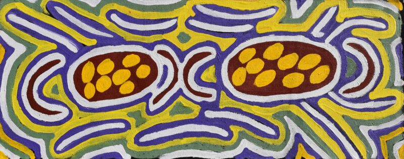 Bush Tomato and Bush Potato Dreaming - Painting - Elizabeth Nungarrayi Ross