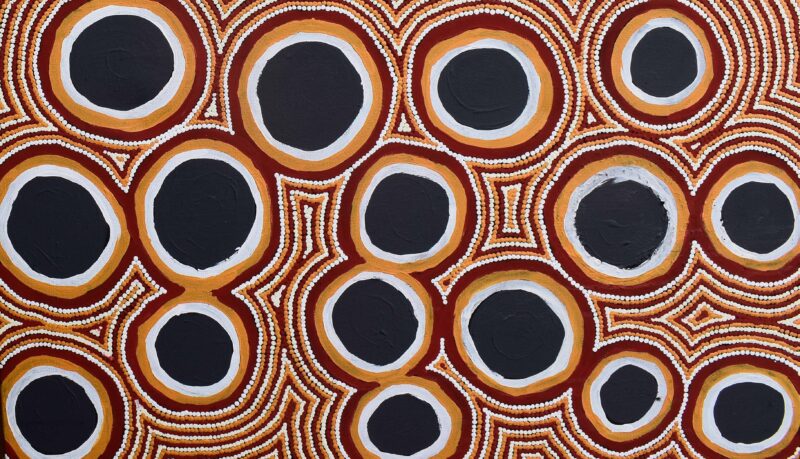 Bush Mushroom Dreaming - Puluntarri - Painting - Agnes Napanangka Donnelly