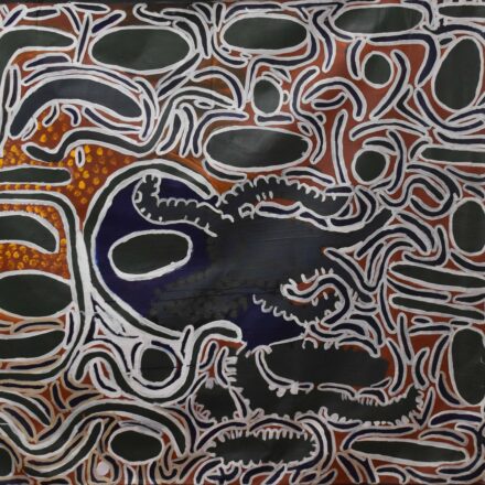 Seed Dreaming with Water - Ngurlu Jukurrpa Ngapa-kurlu - Painting - Molly Tasman