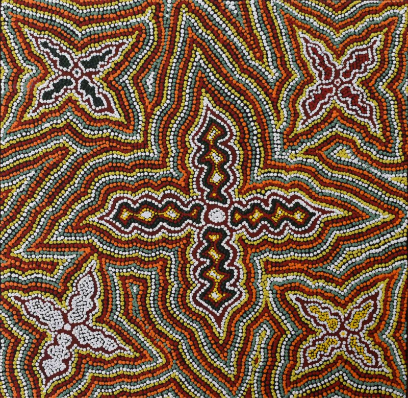 Bush Flower Dreaming - Jinjirla Jukurrpa - Painting - Ruth Jigili