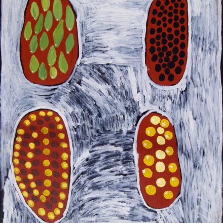 Bush Tucker Dreaming - Painting - Sonya Napaljarri Cooke