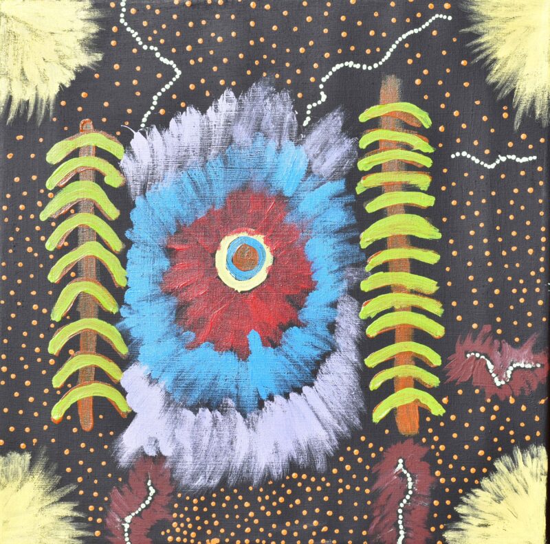 Bush Tomato Dreaming - Ngayaki Jukurrpa - Painting - Annie Johnson