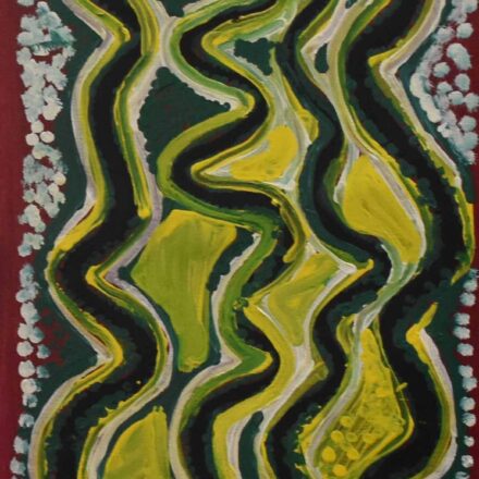 Snake Dreaming - Warna Jukurrpa - Painting - Lily Hargraves