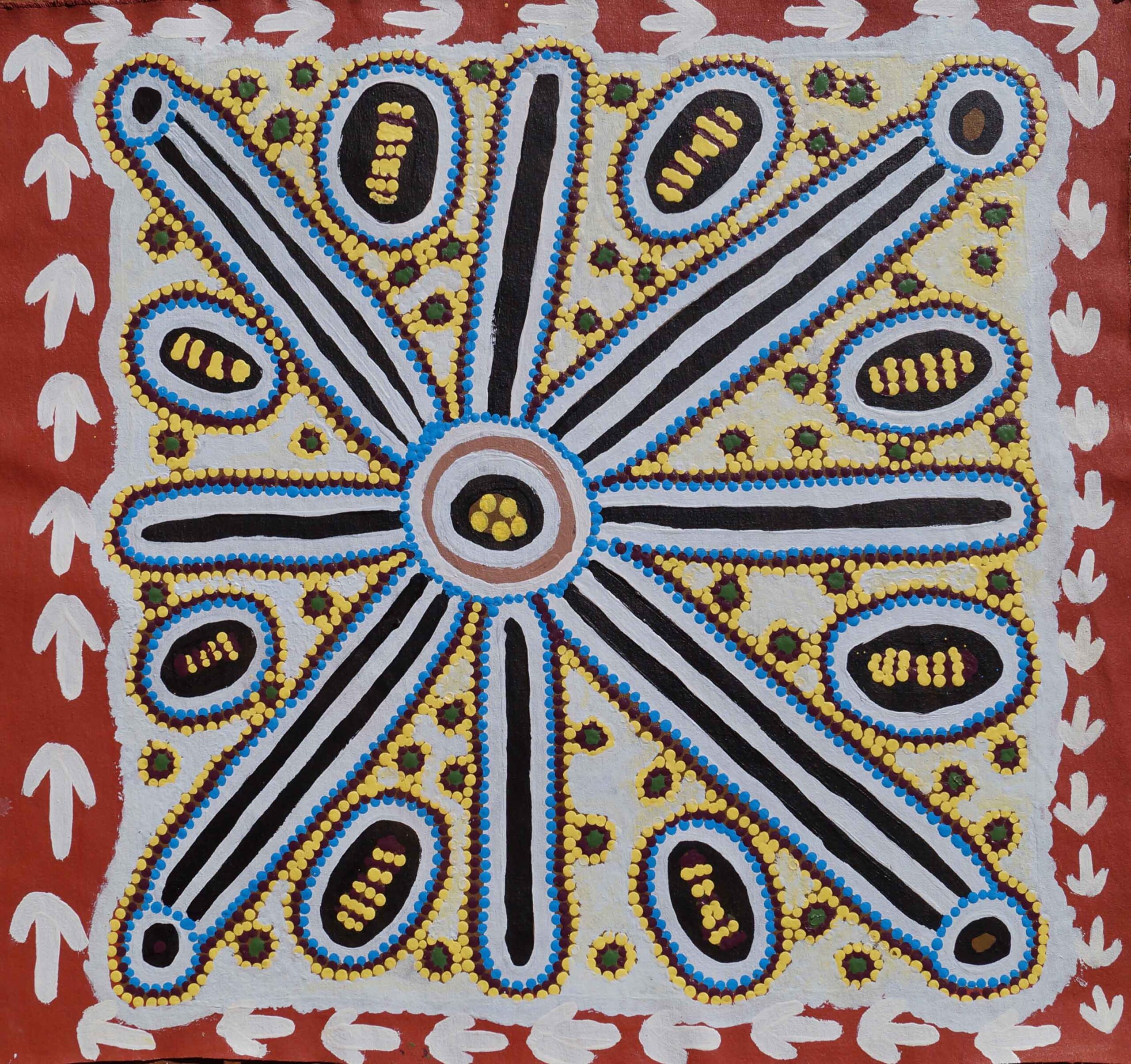 Diamond Dove and Seed Dreaming - Kurlukuku manu Ngurlu Jukurrpa - Painting - Molly Tasman
