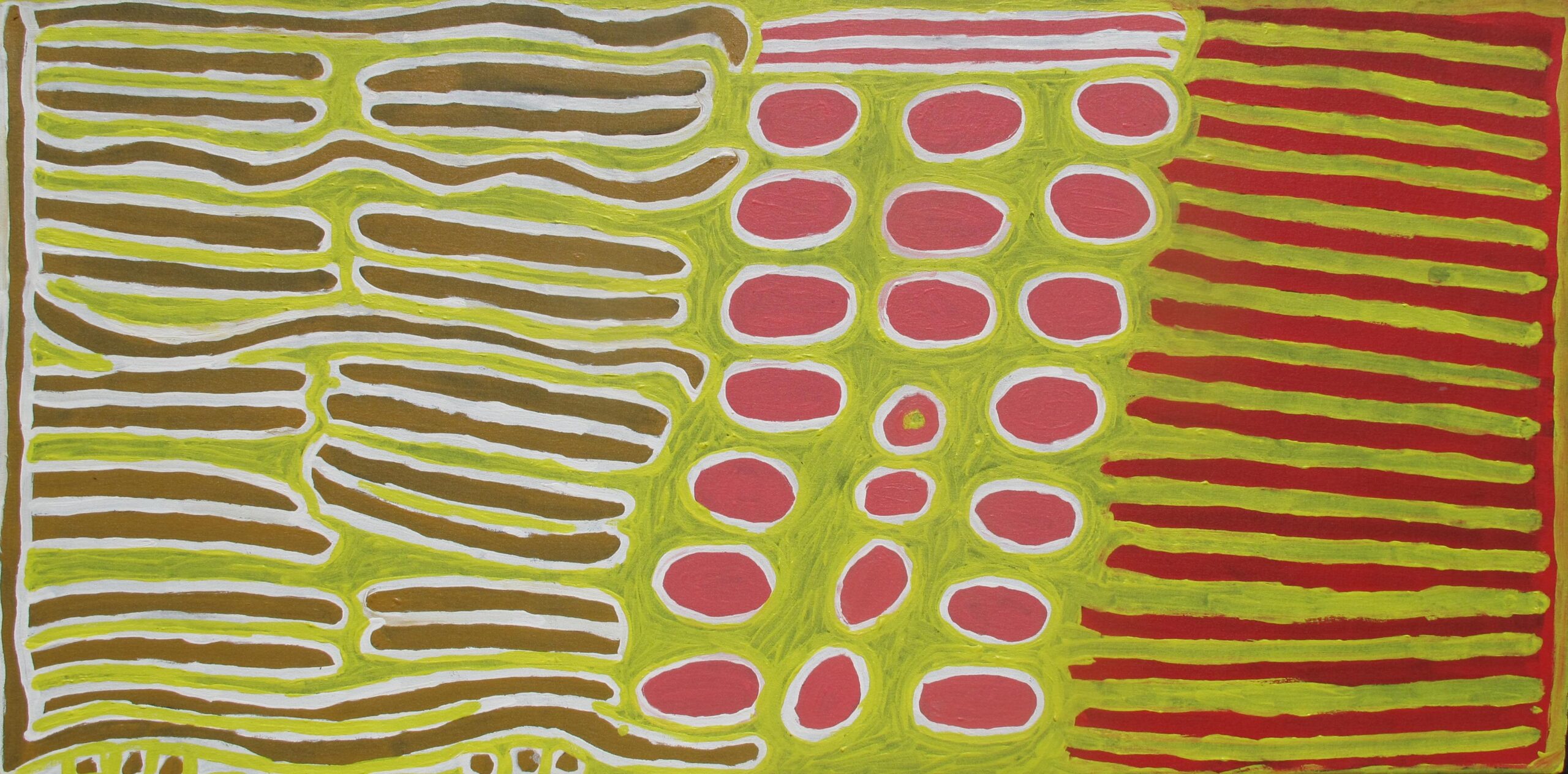 Seed Dreaming - Ngurlu Jukurrpa; Napurrurla, Nakamarra-kurlangu - Painting - Molly Tasman
