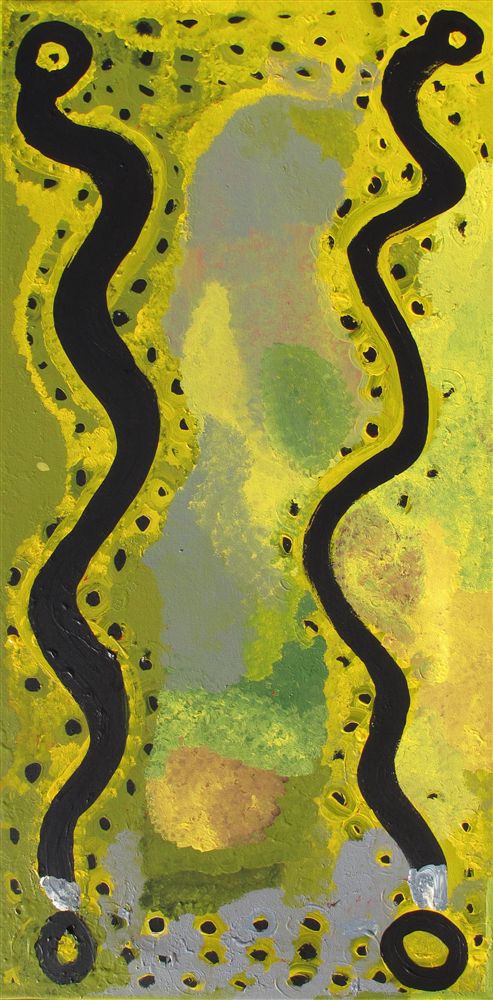 Snake dreaming - Painting - Lily Hargraves